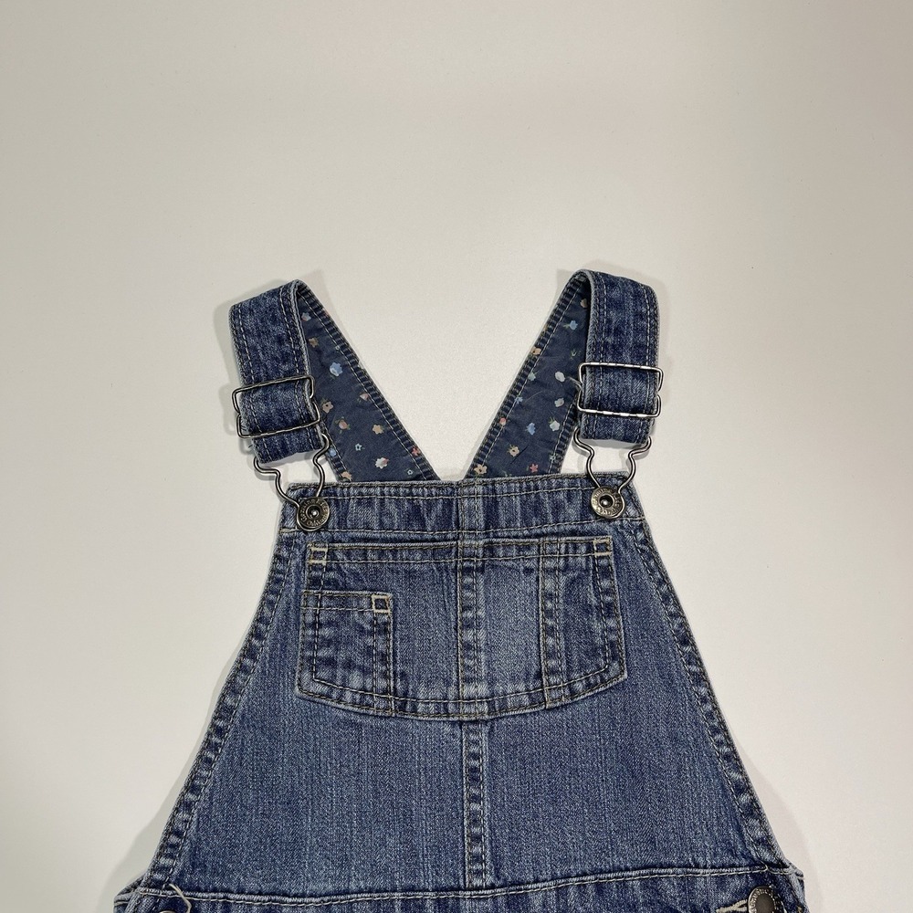 Vintage Oshkosh Genuine Kids Denim Bib Overalls Size 3T Premium Denim - Picture 3 of 11